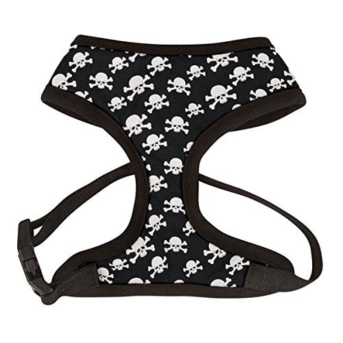 skull and crossbones dog harness