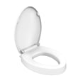 thumbnail image 3 of Ryse 3 in. Raised Elongated Soft Close ADA Compliant Toilet Seat in Glossy White, 3 of 7