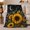 Magic Sunflowers, variant on Printed Flannel Throw Blanket with Celestial Sunflower Night Sky