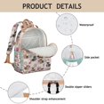 thumbnail image 4 of Yorkie and Floral Backpack for School,Cute School Bag,Schoolbag with Adjustable Shoulder Straps & Padded Back,15.25"x11.5"x5.25", 4 of 6