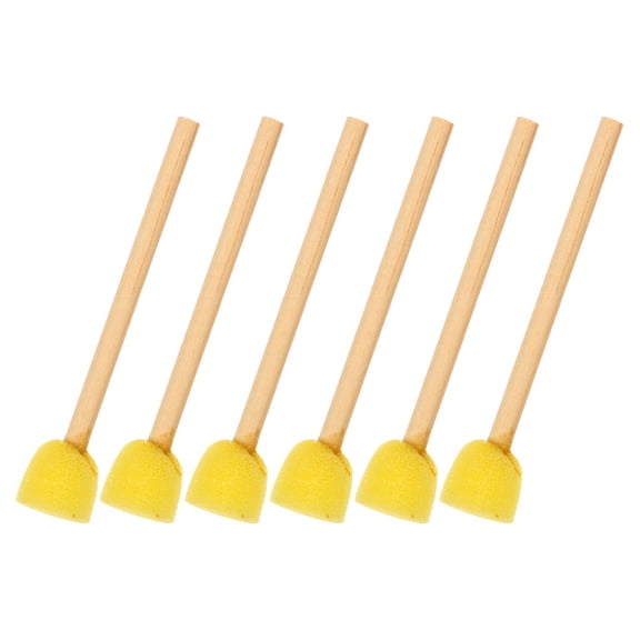 6 Pcs Painting Brush Sponge Graffiti Painting Brushes 8.50X1.50X1.50CM Yellow