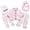 Hot Pink, variant on Unisex Baby Clothes 5 Piece Layette Sets Cotton 0-3 Months Clothes Outfits for Baby Boys Girls Gift Set (Tops+Hat+Pants+Bib)(Mint Green,One Size)