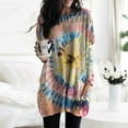 thumbnail image 2 of Women's Casual Loose Fit Tunic Top Long Sleeve Round Neck Printed Fashion Shirts Blouses for Daily Wear Office Work Vacation Outfits Gift for Women | Aestivo,Yellow L, 2 of 7