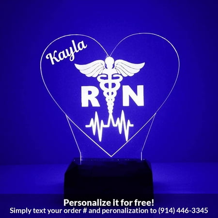 

Mirror Magic Store Registered Nurse / RN Color Changing Personalized LED Light with Remote Control