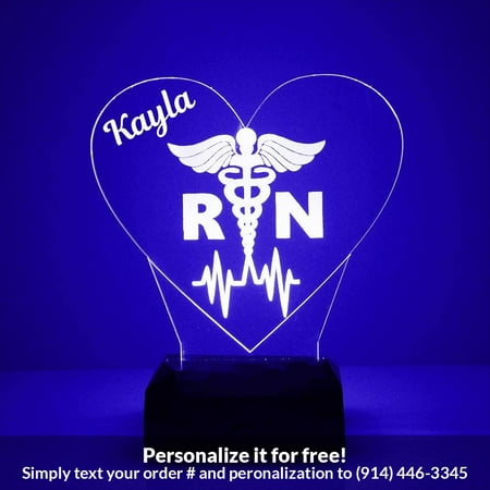 

Mirror Magic Store Registered Nurse / RN Color Changing Personalized LED Light with Remote Control