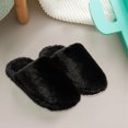 thumbnail image 5 of AURIGATE Christmas Women's Faux Fur Slippers Cross Band Open Toe Breathable Fuzzy Fluffy House Slippers Memory Foam Anti-Skid Sole Indoor Outdoor Slippers, 5 of 5