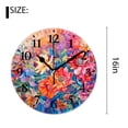 thumbnail image 2 of 16 Inch Wall Clock Battery Operated Silent Clock Decorative for Office, Kitchen, Outdoor, Living Room，Coffee Brown Delicate, 2 of 4