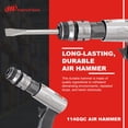 thumbnail image 2 of Air Hammer Ingersoll Rand 114GQC con juego de cinceles de 3 piezas, 2 of 7