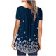 thumbnail image 5 of Camiseta de mujer Camisetas de manga corta con cuello redondo Camiseta con estampado floral Tops Blusa Regalo para mujer Pompotops hfajkhk132838, 5 of 5