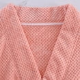 thumbnail image 5 of Taqqpue Bathrobe for Womens Casual Solid Color Thickened Short Sleeve Flannel Fleece Robes Absorbent Bandage Bathrobe Robes Winter Warm Housecoat Nightgown Sleepwear Pajamas, 5 of 9