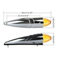 thumbnail image 3 of cciyu 1x 17 Led Torpedo Cab Marker Lights Chrome Chrome Heavy Duty Trucks Replacement for International Kenworth/Peterbilt/Freightliner/Mack Amber Len, 3 of 3