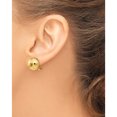 thumbnail image 3 of 14K Yellow Gold Omega Clip 12mm Hammered Non-Pierced Earrings (12 X 12) Made In Puerto Rico h892, 3 of 5