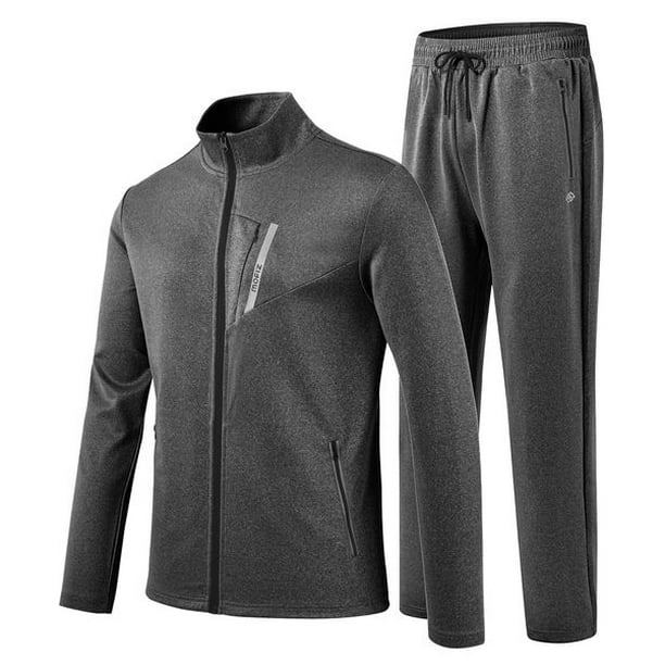 MoFiz Men's Tracksuits Set Long Sleeve Full Zip Running Sports