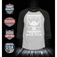thumbnail image 2 of Shop4Ever Men's Instant Pirate Just Add Rum Funny Raglan Baseball Shirt X-Large Heather Grey/Black, 2 of 4