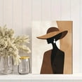 thumbnail image 2 of Qisvanset Toile Murale Silhouette de Femme Mode 15,75 X 11,81 Pouces, 2 of 8