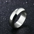 thumbnail image 3 of Bystar Men Ring Classic Stainless Steel Plain Wedding Band Ring, 3 of 4