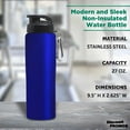 thumbnail image 4 of Sicilia Stainless Steel Sports Bottles 27 oz. Set of 6, Bulk Pack - Non Insulated, Great for Gym, Hiking, Cycling, School - Blue, 4 of 5