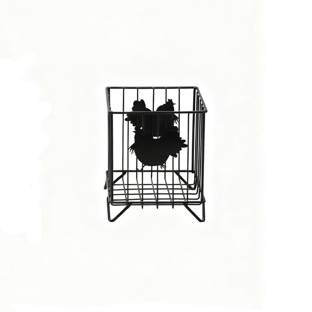 Leodye 1PCS Kitchen Egg Storage Rack Metal Wire Fruit Snack Display Basket Countertop Organizer Rack -6.29x5.31x5.31in