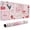 Adorable Rose Bow, variant on Large Extended Mouse Pad 35.4 x 15.7 Inch, Pink Glitter Bokeh Gaming Desk Mat with Non-Slip Rubber Base, Stitched Edges