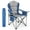Blue Gray, variant on EDX Oversized Camping Folding Chair, Heavy Duty Padded Chair with Cup Holder Storage and Cooler Bag, 5000 LBS Steel Frame, Portable for Outdoor,Black Gray