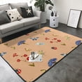 thumbnail image 3 of Area Rugs For Living Room Decor - Butterflies Flowers Ladybugs Soft Anti Slip Throw Washable Rugs 5x7 For Bedroom, Indoor Carpet For Bedroom Living Room 80x58In, 3 of 7