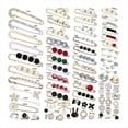thumbnail image 2 of Broche de Perlas de 70 Piezas, Broche de Seguridad para Apretar la Cintura del Pantalón, Broches de Perlas de Imitación Dobles para Mujeres y Niñas, Botones para Cubrir, 2 of 5