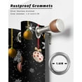 thumbnail image 6 of Outdoor Curtains for Patio, Black Christmas Waterproof Blackout Outside Curtain for Porch/Pergola/Gazebo, Xmas Balls White Snowflake Thermal Insulated Drapes for Cabana, 1 Panel, 54 x 108 Inch, 6 of 8