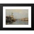 thumbnail image 2 of Stanislas Lépine 24x17 Black Modern Framed Museum Art Print Titled - The Port of Rouen, 2 of 5