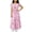 Pink, variant on Lvshlubb Cute Dresses for Girls Floral Printed Short Sleeve V Neck Causal Beach Dress Summer Kids Clothes Girls Size 8-12