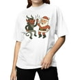 thumbnail image 2 of Santa and Krampus Unite Women's T-shirt, 2 of 3
