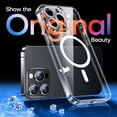thumbnail image 3 of Funda Magnética Mate para Teléfono para iPhone 15 Pro Max, Cubierta a Prueba de Golpes Compatible con MagSafe - Transparente, 3 of 8