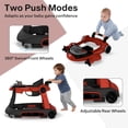 thumbnail image 4 of AILEEKISS 5-in-1 Musical Baby Walker with Wheels, Foldable Baby Walker for Boys Girls, Red, 4 of 10