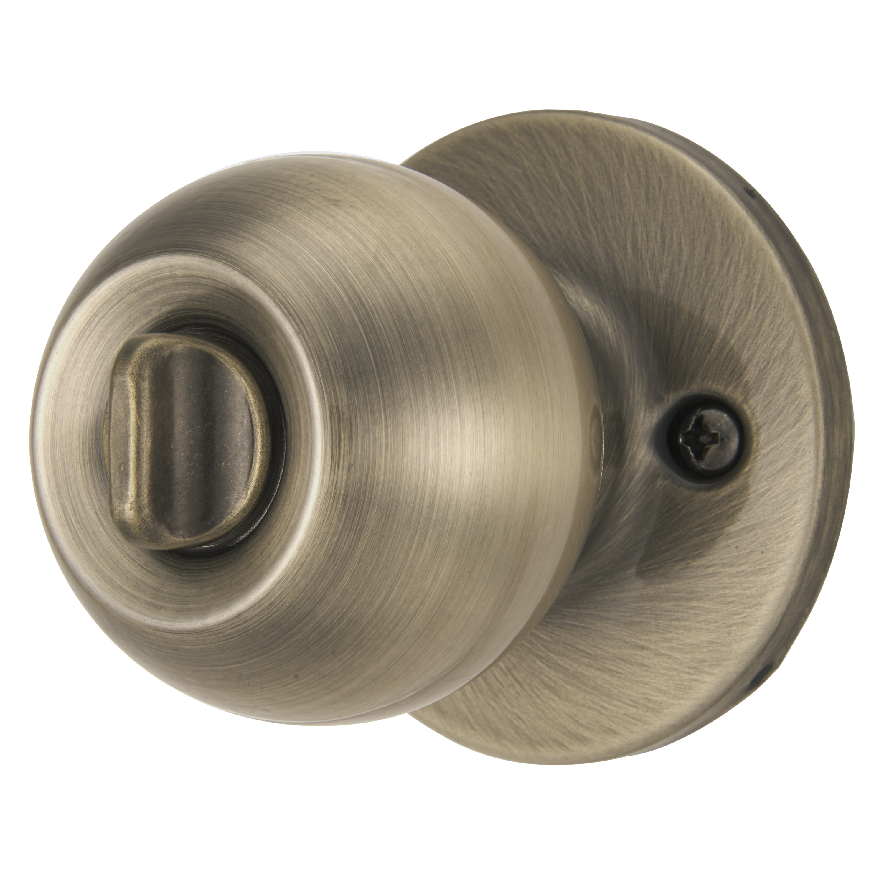 Brinks Keyed Entry Ball Style Doorknob and Deadbolt Combo, Antique Brass Finish, Twin Pack - image 3 of 15
