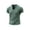 Green, variant on Men's Vintage Frayed V-Neck T-Shirt Short Sleeve Distressed Raw Edge Casual Tee Retro Textured Summer Tops White L