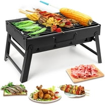 Charcoal Grill, BBQ Grill Folding Portable Lightweight smoker Grill, Barbecue Grill Small desk Tabletop Outdoor Grill for Camping Picnics Garden Beach Party 17''x11.6''x 2.6''