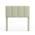 thumbnail image 4 of Sammas 20" Tall Panel Upholstered Headboard, Vertical Tufting, Twin Size, Beige, 4 of 8