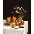 thumbnail image 2 of Henri Fantin-Latour 20x24 Black Ornate Framed Double Matted Museum Art Print Titled: Still Life (Primroses, Pears and Promenates) (1836 - 1904), 2 of 5