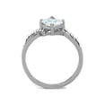 thumbnail image 3 of Women's Stainless Steel 316 Cushion Cut .915 Carat Zirconia Engagement Ring Size 7, 3 of 5