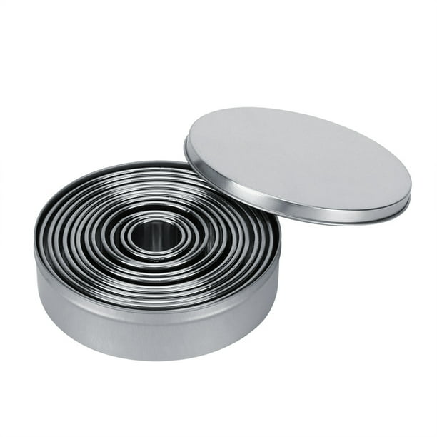 Cutter De Galletas Redondo De Galletas 1.5 - 4.7 Pulgadas De Diámetros De Acero Inoxidable Cortadores De Hojaldre Graduado
