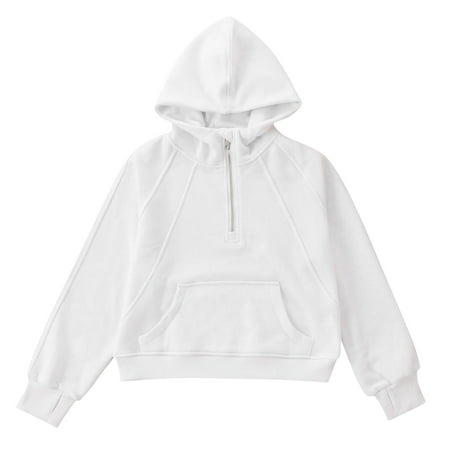 

Fshinging Toddler Sweatshirt Kids Girls Autumn And Winter Solid Color Hooded Zipper Hoodie s Clothing Tops