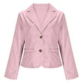 thumbnail image 4 of Roncen Women's Business Casual Cropped Blazer Lapel Collar Long Sleeve Work Office Suit Jacket with Fully Lined, 4 of 8