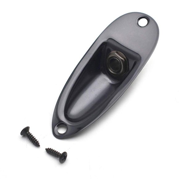 SAPHUE - Placa de entrada para guitarra, estilo barco, 1/4 pulgadas con tornillos para Fender Strato