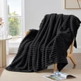 thumbnail image 1 of Cobija para Sofá, Sillón, Cama, Cobija de Cama Súper Suave de 230GSM con Rayas Negras para Oficina, Picnic, Viaje, Recámara, Cálida, Acogedora, Ligera, Decoración Del Hogar para Todas las Estaciones,, 1 of 7