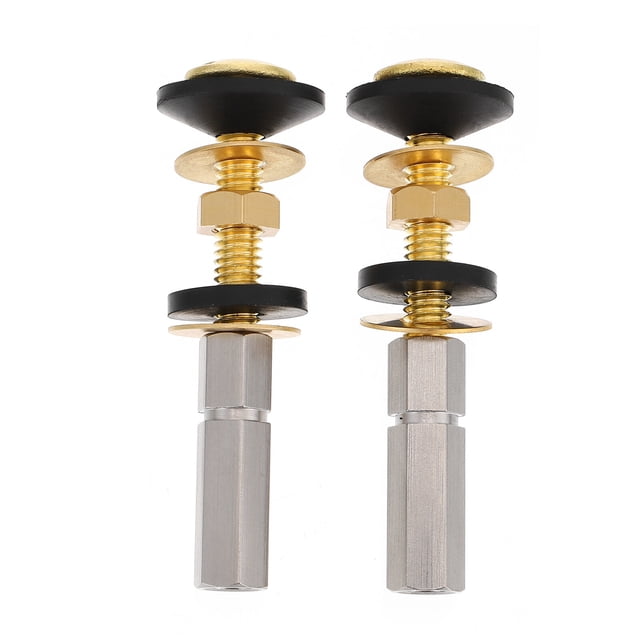 2 PCS Tornillos de asiento de inodoro Tornillos Tornillos Bisagras Piezas de repuesto de inodoro