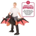thumbnail image 3 of Morph Kids Black Dragon Inflatable Ride On Costume Boys Girls Halloween Halloween Black One Size, 3 of 7