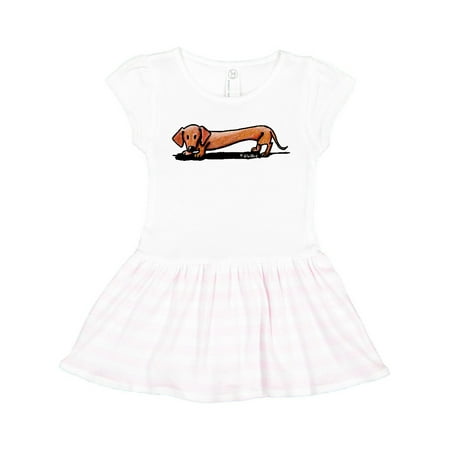 

Inktastic Little Red Doxie Gift Toddler Girl Dress