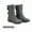 GREY-Faux Fur Lining, variant on DREAM PAIRS Women's Fashion Comfort Faux Fur Lined Mid Calf Riding Winter Combat Boots TERRAN-SNOW BLACK Size 11