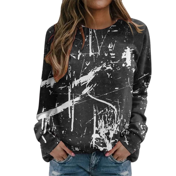 Gibobby Sudaderas para mujer Sudadera de Forro Polar Sudadera para mujer(Negro,CH)
