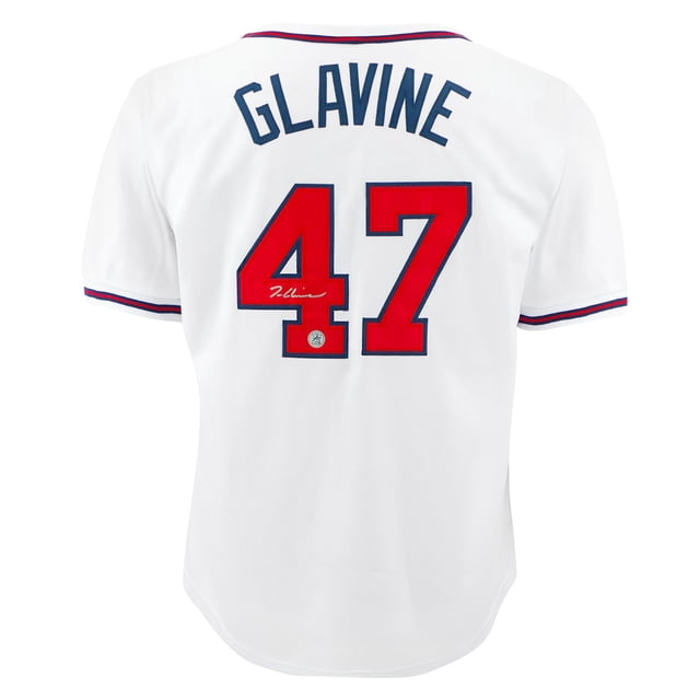 Tom Glavine Autographed Atlanta City Design White Baseball Jersey