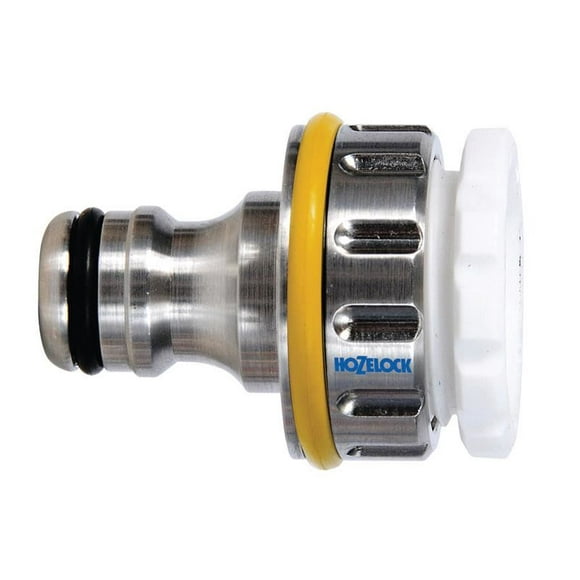 Hozelock Pro Metal Threaded Tap Connector Nickel-Plated Brass, Male Connection Type